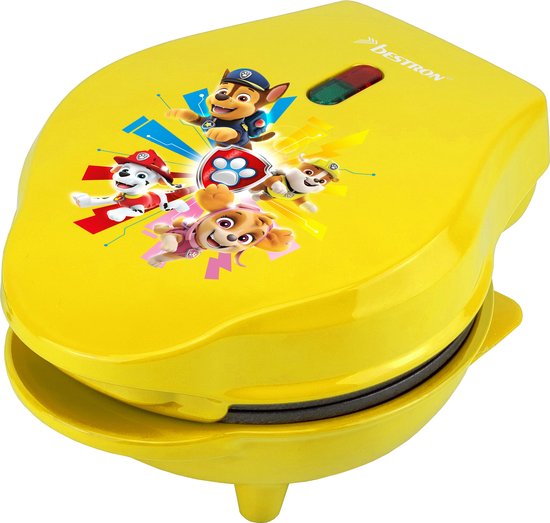 Bestron Wafelijzer - APP500Y - 550W - Paw Patrol mini wafel - Hondenpoot vorm - Rubble - Geel - 5 jaar garantie van Bestron — afbeelding 2