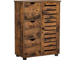 Badkamerkast - Kolomkast badkamer - 60x30x81cm -4 Lades en Kastje - Kolomkast staand - badkamer kast - Dressoir