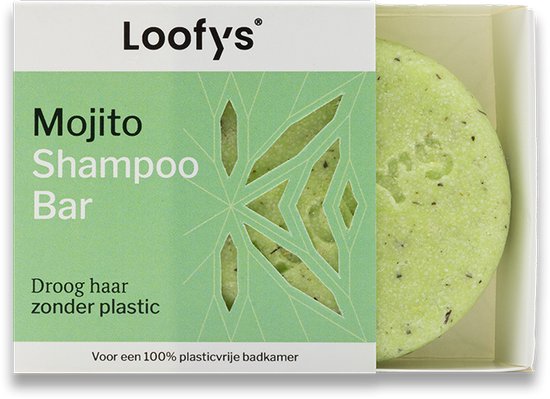 Loofys Shampoo Bar – Mojito – Voor normaal tot droog haar – Vegan, 100% Plasticvrij, SLS- en SLES-vrij – 60g