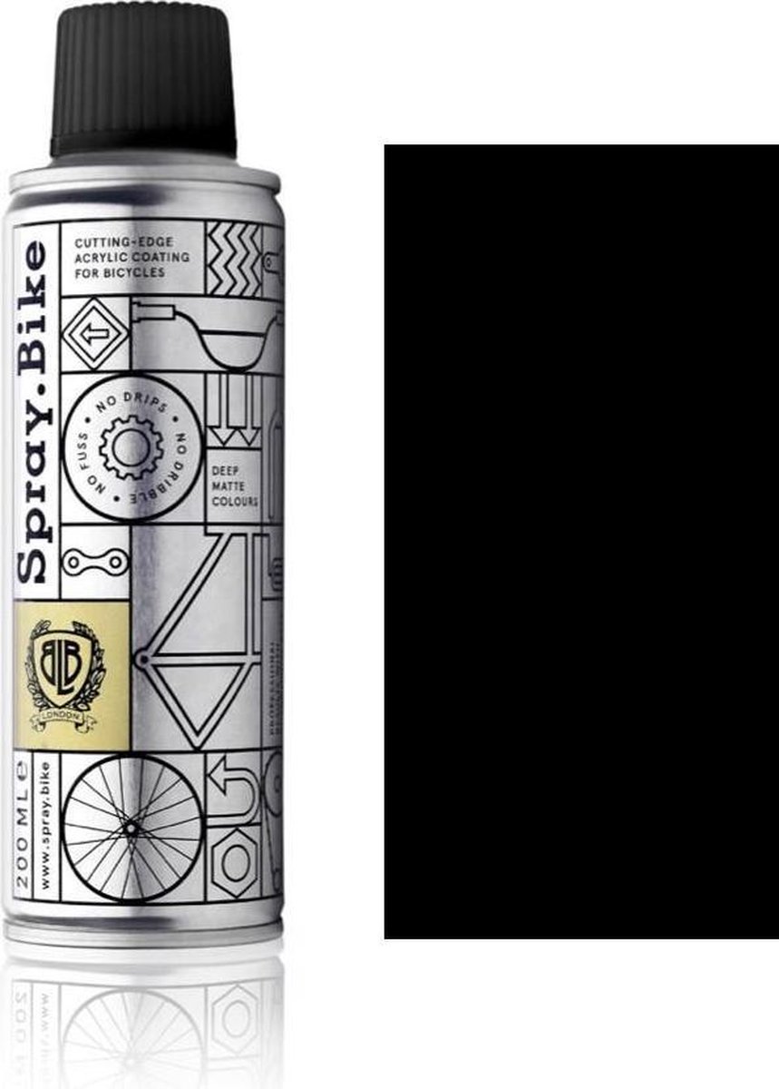 Spray.Bike Zwarte Fietsverf - Pocket Solids 200ml Fiets Verf -  Poedercoating voor... | bol.com