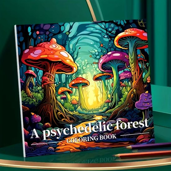 Kleurboek Bos – Kleurboek Bosplaatjes En Bosdieren – Kleurboek Natuur – Bos Kleurboek – Kleurboek Volwassenen Kinderen Bosdieren – Relax Kleurboek Bos – Enkelzijdige Kleurplaten – Bosdieren Kleurplaten – Fantasie Kleurplaten – 20x20cm – 22 Tekeningen