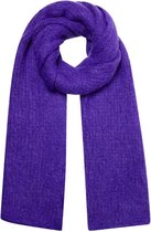 Écharpe - violet - allongée - tricotée