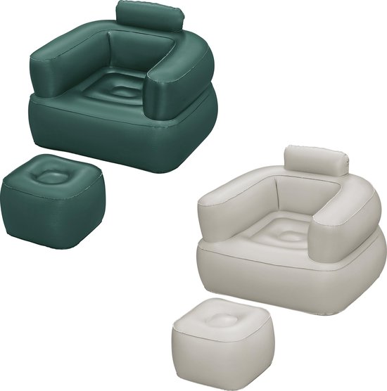 Fauteuil gonflable Bestway avec repose-pieds, Assorti , 107 x 99 x 80 cm, 48 x 48 x 36 cm, intérieur 75137