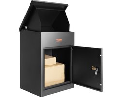 VEVOR pakketbrievenbus Pakketbox 44x35x58,3 cm pakketdoos stalen palletbox 15-20 kg brievenbus Postbox brievenbus met wachtwoordslot binnenscharnier