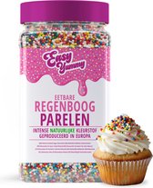 EASY YUMMY - Natuurlijk Gekleurde Suikerparels (700g XXL pak) Decoratie voor ijsjes en gebak. Gekleurd met fruit-extract.