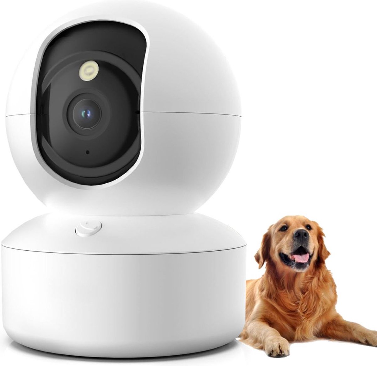 ApexArte® Hondencamera - Huisdiercamera - Babyfoon met Camera en App - Baby Monitor - Full HD - Wit