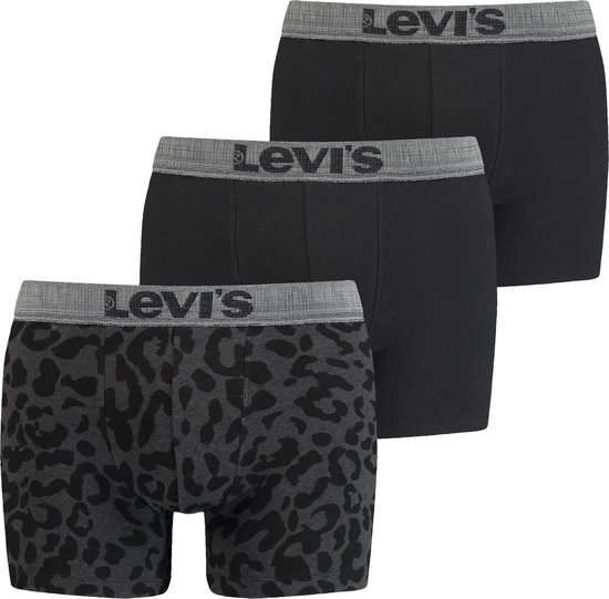 Levis Solid Basic Boxershort voor heren, 4 stuks, 884, Jet Black, S