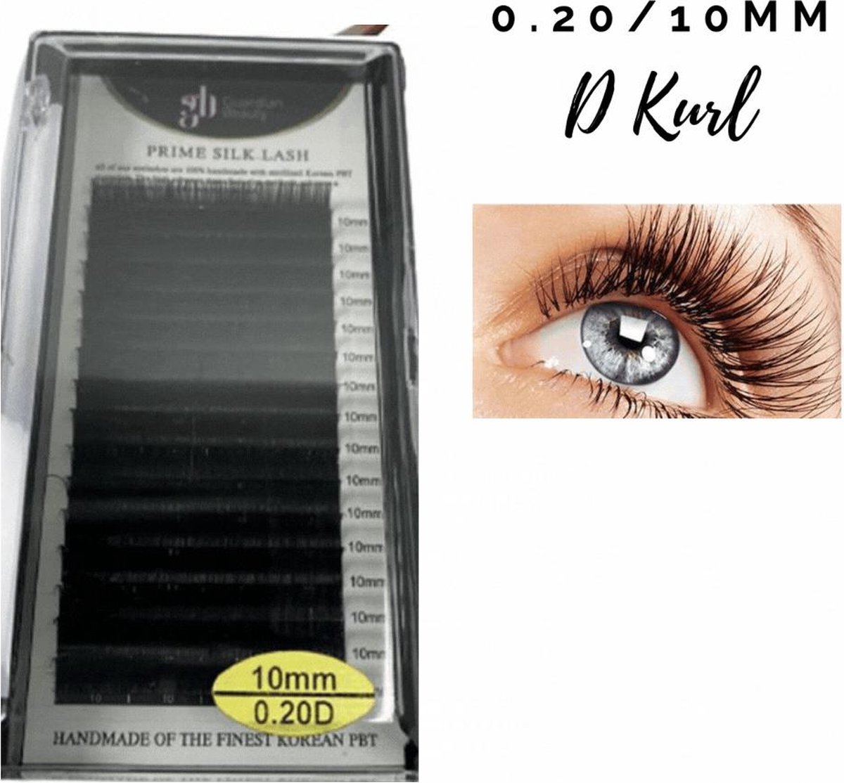 Guardian Beauty Wimpers Extensions - Prime Silk Lashes - 10mm - 0.20 D Krul