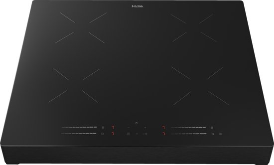 ETNA KIV364ZWA - Plaque à induction Plug & Cook (59 cm) Zwart - 4 Zones de cuisson - Contrôle par zone - Commande marche/arrêt centralisée - 10 Positions de cuisson - Sécurité enfants - 4 Minuteries