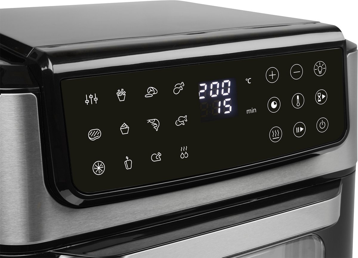Tristar FR-9068 Airfryer Oven XXL 12L, 13 Automatische Programma’s, Digitaal, Bakplaat, Grill, Zwart - Afbeelding 4