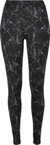 Urban Classics Soft AOP Dames Legging - zwart - XL