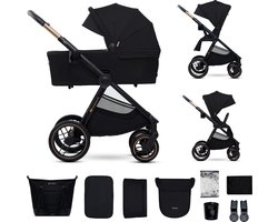 Kinderkraft NEA 2 Kinderwagen 2-in-1 - Tot 27 kg - Lichtgewicht & Compact Inklapbaar - Vering op Alle Wielen - Lekvrije Wielen - Zwart