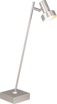 Lampe de bureau orientable Lunata | acier mat | rotule | GU10 | acier brossé / nickel | lampe de table | lampe debout
