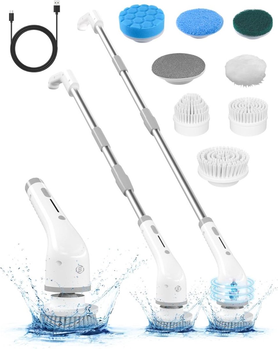 Goedkoopste Equivera Elektrische Spinschrobber- Spinning Schrobber - Elektrische Spin Schrobber - Draaiende Schrobber - Elektrische Schrobber - Schrobmachine - Poetsmachine - Schrobber - Elektrische Schrobborstel - Scrubber - Boenmachine - Spinscrubber - Elektri