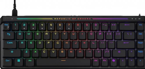 ASUS ROG Falchion ACE HFX Zwart - Gaming Toetsenbord US lay-out - ROG HFX - RGB - ROG PBT Doubleshot Keycaps - Zwart