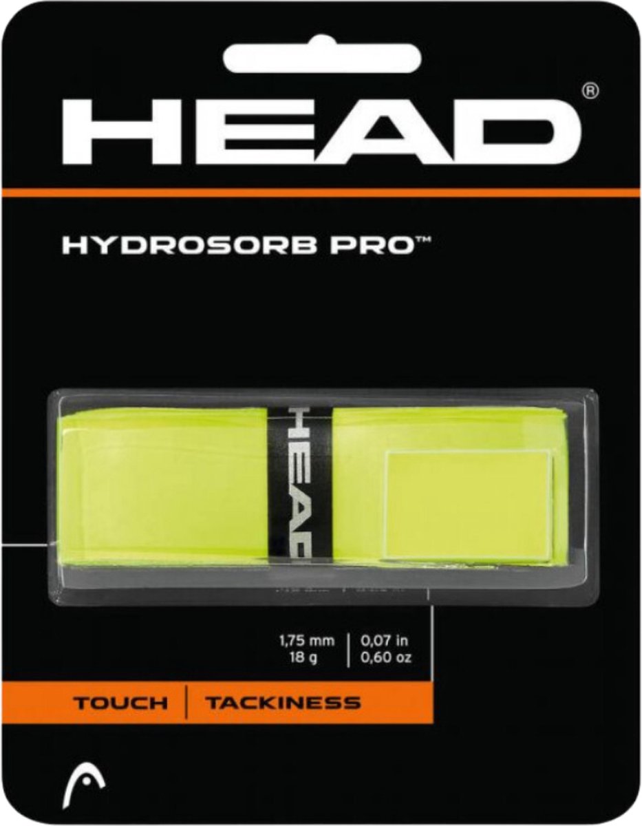 Head Hydrosorb Pro Replacement grip – Padel/Tennis/Badminton/Sqaush Geel