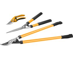 Tolsen 3-delige set - Snoeischaar Bypass 210 mm Ã˜19 mm - Heggenschaar 510 mm Ã˜40 mm - Takkenschaar 700 mm Ã˜40 mm