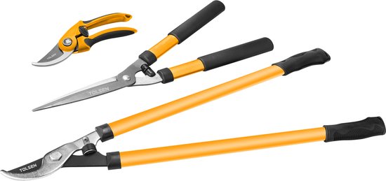 Tolsen 3-delige set - Snoeischaar Bypass 210 mm Ã˜19 mm - Heggenschaar 510 mm Ã˜40 mm - Takkenschaar 700 mm Ã˜40 mm