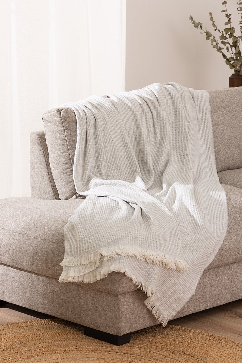Belmarti Manta All Season plaid 230 x 240 cm - lichtgrijs