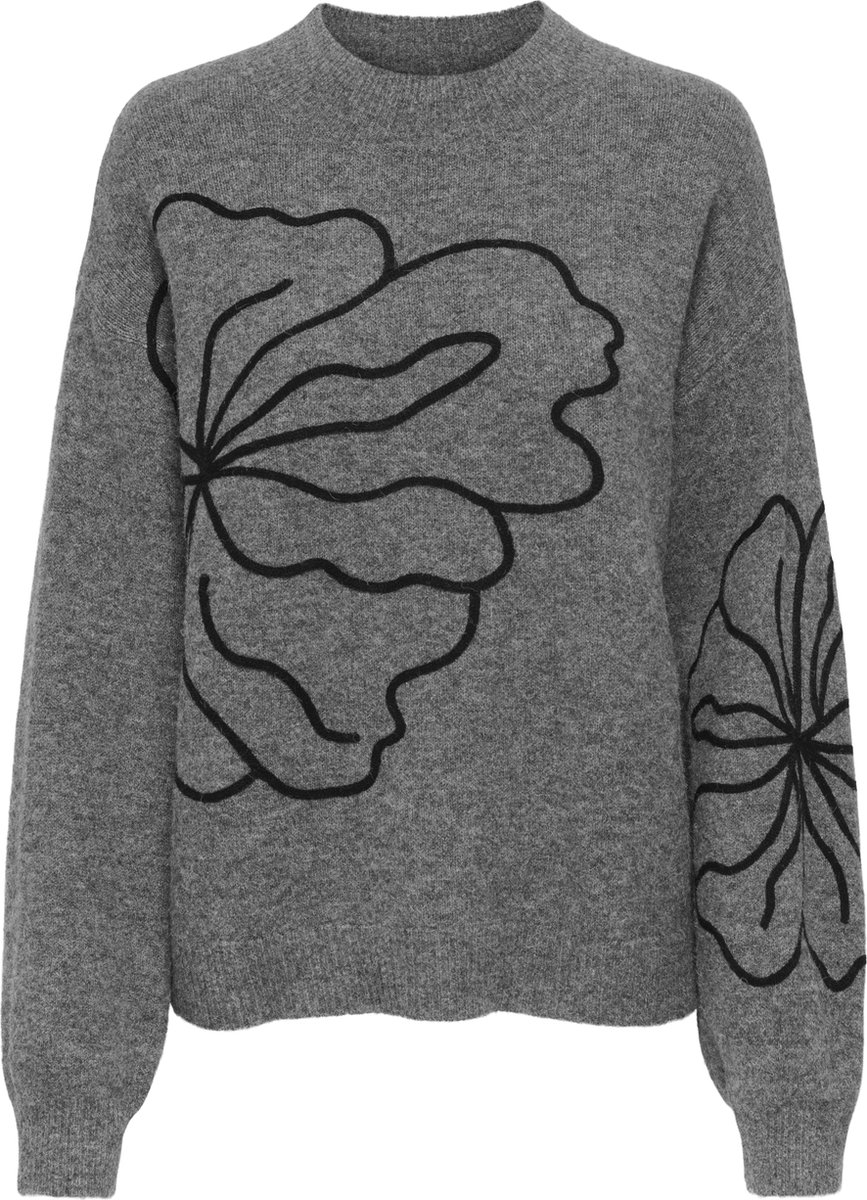 JDY - JDYJELLA L/S FLOWER PULLOVER KNT Dames Vest