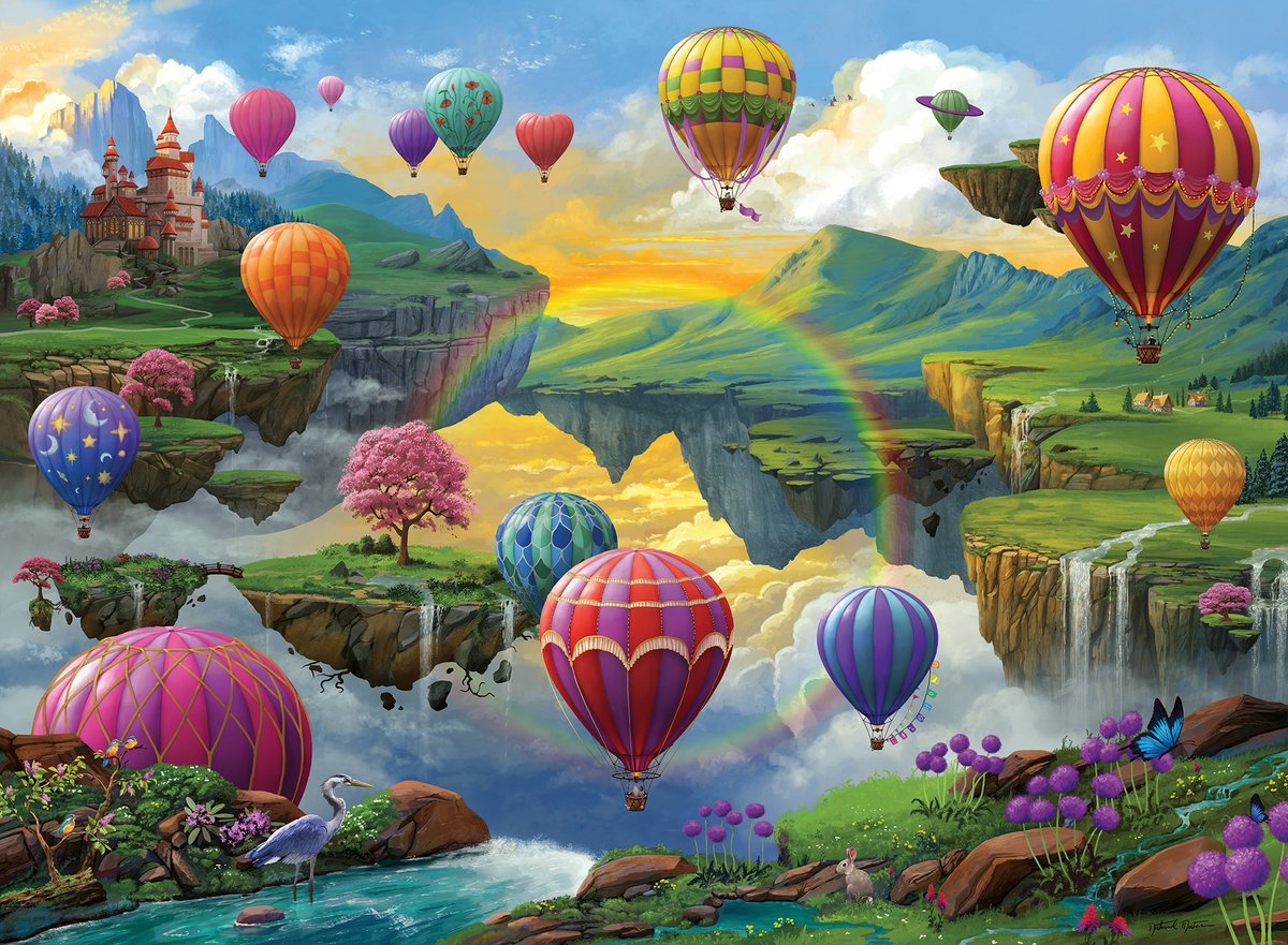 Ravensburger Legpuzzel - Air Balloon Valley - 500 Stukjes — afbeelding 3