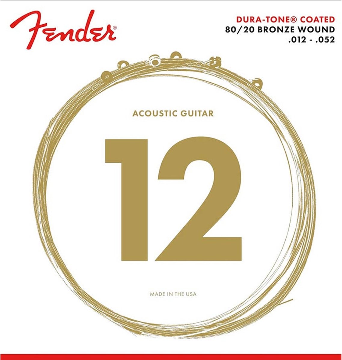 Fender F-880L snaren set acoustic, coated bronze, light, 012-016-024-032-042-052