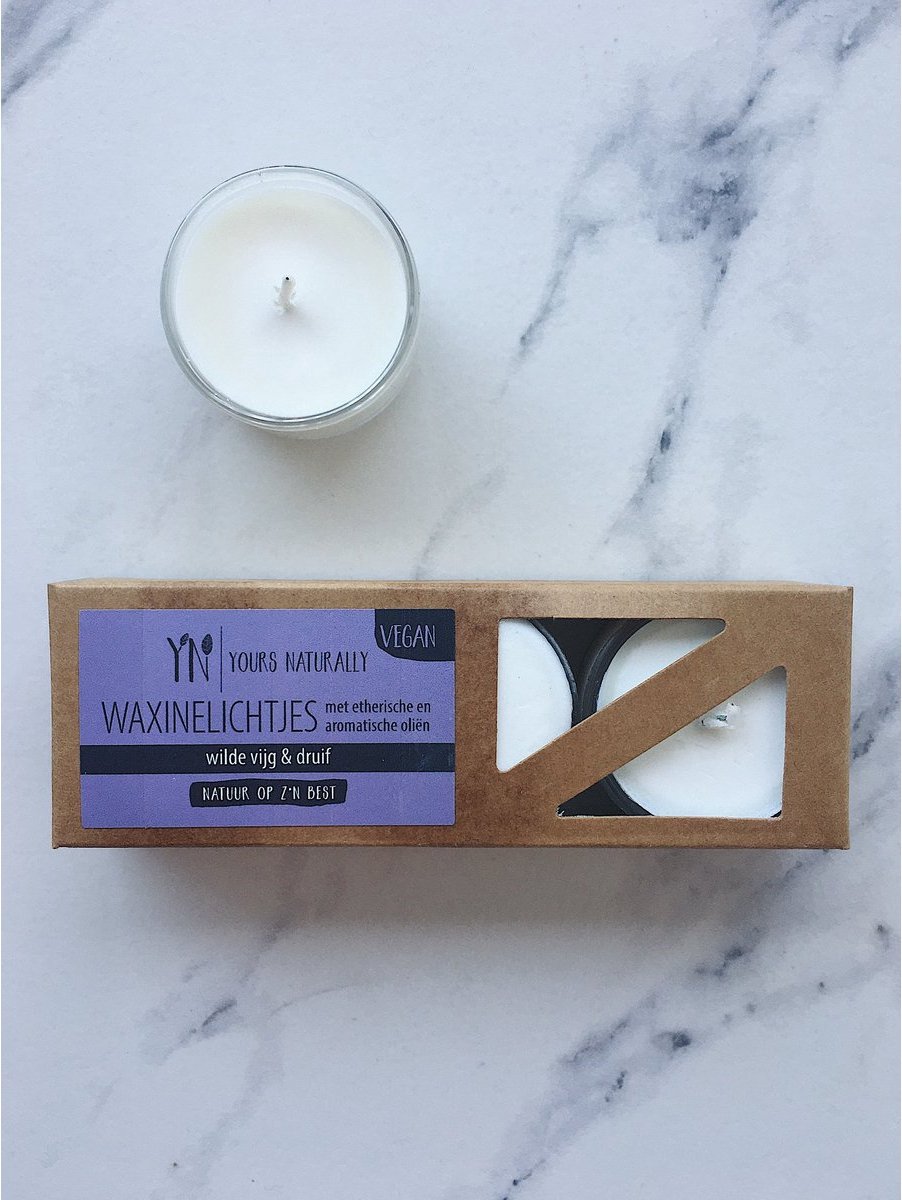 Waxinelichtjes Wilde Vijg & Druif - Vegan - Trendy