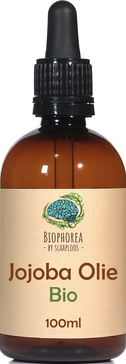 Goedkoopste Slaaploos Jojoba Olie - 100ml - 100 Puur Biologisch Koudgeperst - Biophorea Jojobaolie- Basisolie voor etherische oliën, Haar & Gezicht