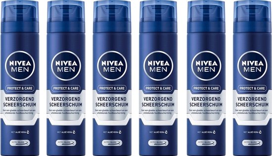 6x NIVEA MEN Protect & Care Crème à raser 200 ml