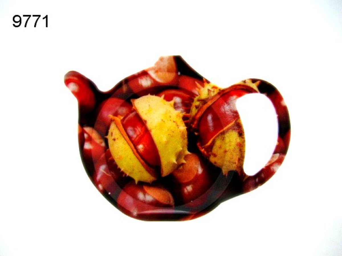 Geharo Theetip Kastanje – Melamine – 9 x 13 cm