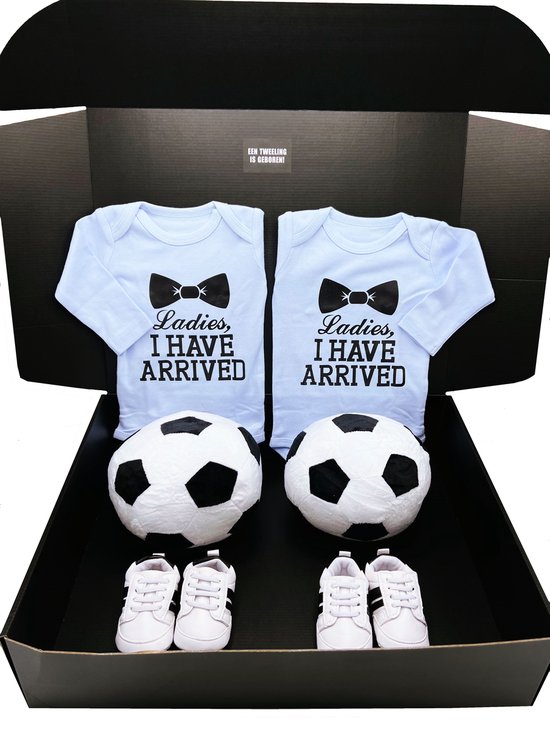 Kraamcadeau tweeling jongen - cadeau geboorte tweeling - kan ook rechtstreeks als cadeau worden verstuurd - maternity twins van FONDOU. — afbeelding 2