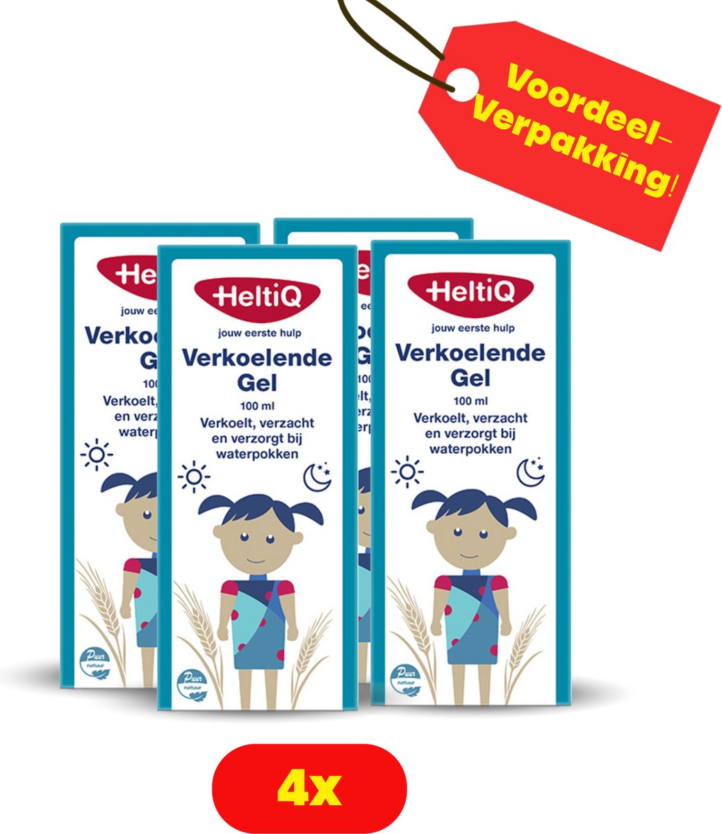 Goedkoopste 4 x HeltiQ Verkoelende Gel 100 ml - Voordeelverpakking!