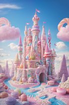 Snoep Poster | Kasteel Poster |Affiche fantastique | Affiche ludique | Affiche colorée |Affiche de pépinière | Affiche pour enfants | 51x71cm | Décoration murale | Affiche murale | Convient pour l'encadrement