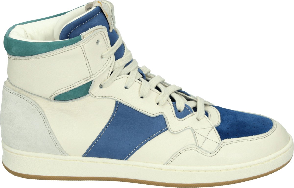 Ocra - 462 - Hoge sneakersVeterlaarzenDames veterschoenenDames sneakersHalf-hoge schoenen - Kleur: Wit/beige - Maat: 41