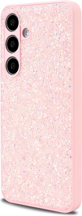 Casemania Coque pour Samsung Galaxy A16 - Rose - Diamant Glitter Back Cover