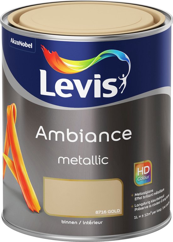Levis - Ambiance Mur Metallic - Goud - Metallic - 1 L