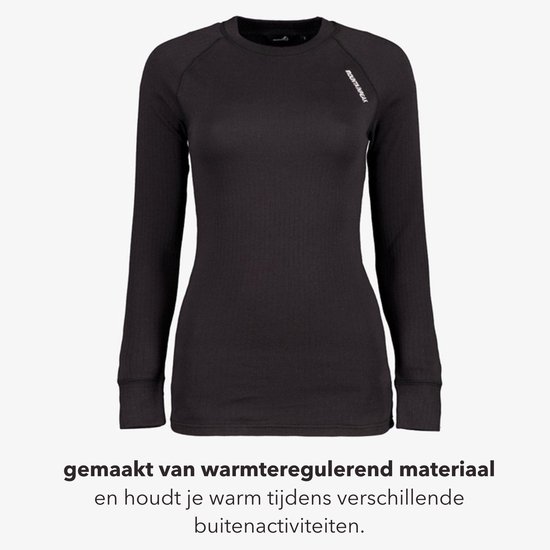Mountain Peak dames thermoshirt met lange mouwen - Zwart - Maat L — afbeelding 4
