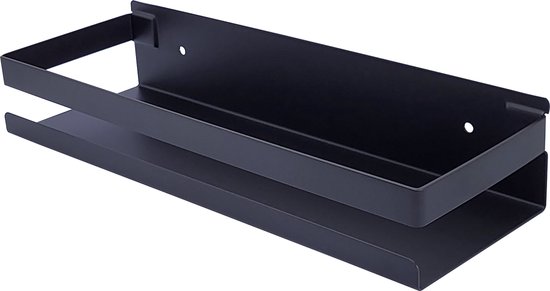 Foto: Douchestang caddy en opbergrek zonder boren multifunctioneel doucheaccessoire voor douchestangen 21 25 mm douchemand met houders en haken zwart