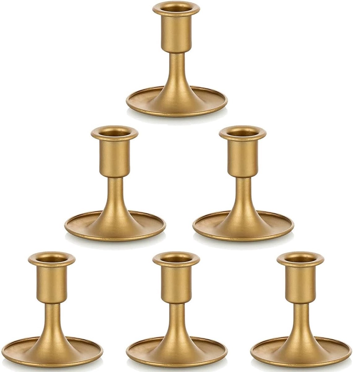 JGS ® Elegant Gouden Kandelaars Set voor Sfeervolle Tafeldecoratie en Feestelijke Gelegenheden