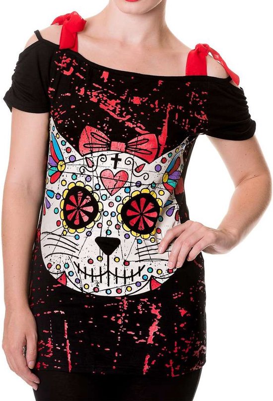 Banned - Haut SUGAR KITTY - XS - Zwart/ Multicolore