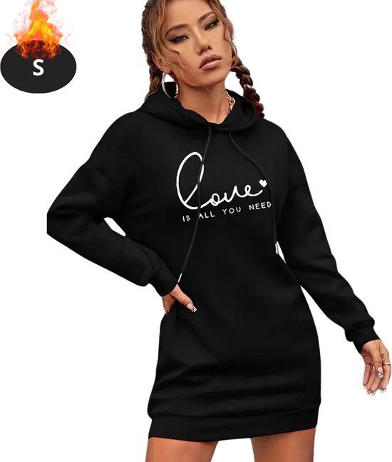 Sweater met opdruk Wat een gezeik, Rode sweater met goudkleurige