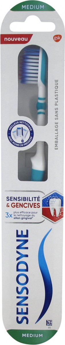Sensodyne Medium Tandenborstel Gevoeligheid & Tandvlees (Kleur : Groen)