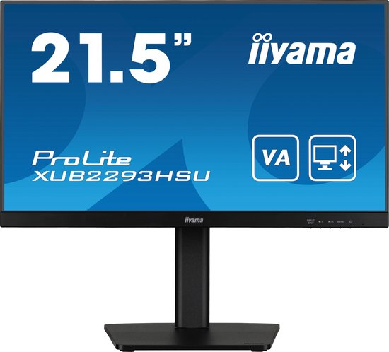 iiyama ProLite XUB2293HSU-B7 - LED-monitor 21.5" IPS 1920 x 1080 Full HD - 100Hz - 300 cd/m² - 1000:1 - 1 ms - Zwart