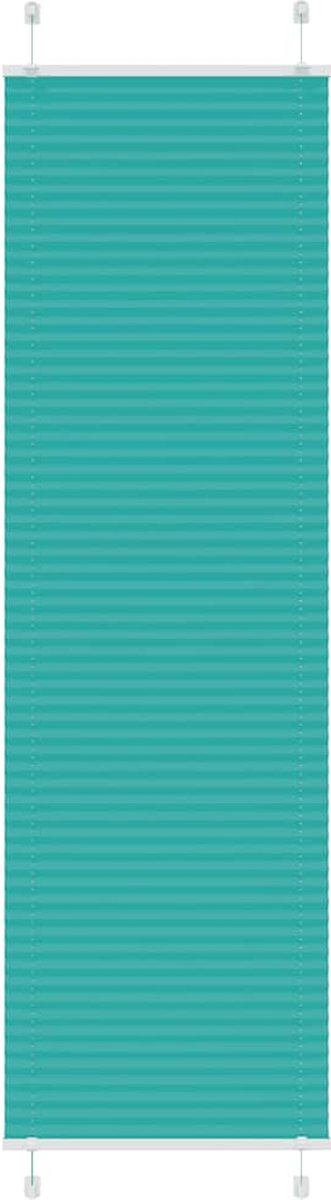 vidaXL Plissé - rolgordijn - 60x200 - cm - stofbreedte - 59,4 - cm - petrol - groen