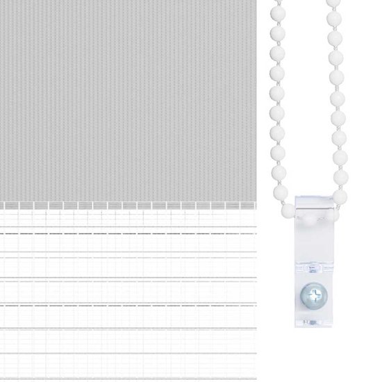vidaXL - Store enrouleur Zebra - 150x230 - cm - largeur du tissu - 145,9 - cm - gris clair