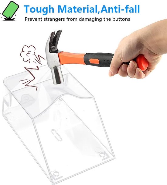 1 stuk - Waterdichte deurbel hoes - Transparante deurbel waterdichte Regenbestendige spatwaterdichte doos (deurbel niet inbegrepen) - voor deurbelbeschermer — afbeelding 5