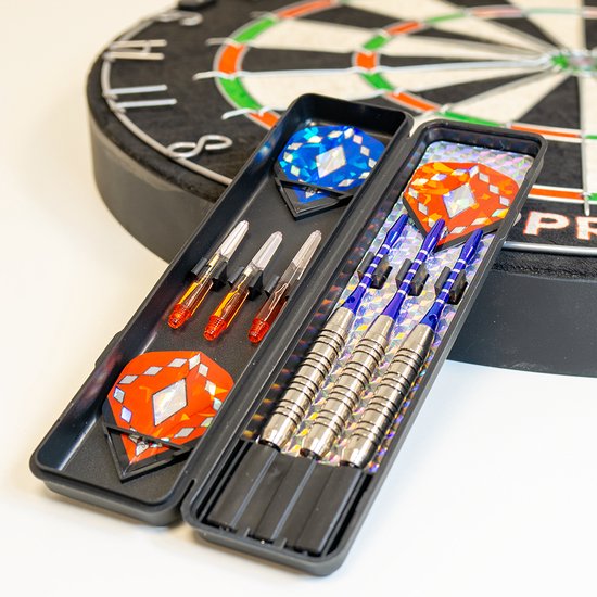 Dartpijlen set 20 gram - Zilver - Stalen punt - Incl Hard Case - Extra set Flights - Zilveren Barrel van Merkloos — afbeelding 2