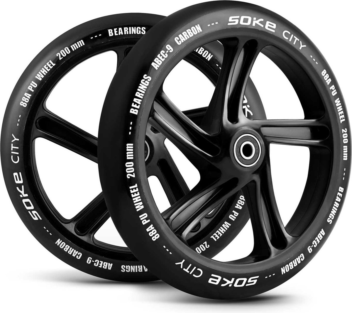 Stadsscooterwielen 200 mm Zwart Elektrische Step Wielen 2 - afbeelding 3