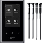 Bol.com Typhur Sync Quad - Vier Probes - Draadloze vleesthermometer - BBQ thermometer - Bluetooth & WiFi - Bestand tot 400°C - I... aanbieding
