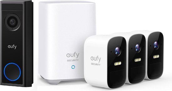 Eufycam 2C Beveiligingsset met 3 Camera's en Deurbel 2K - Eufycam - €260,82